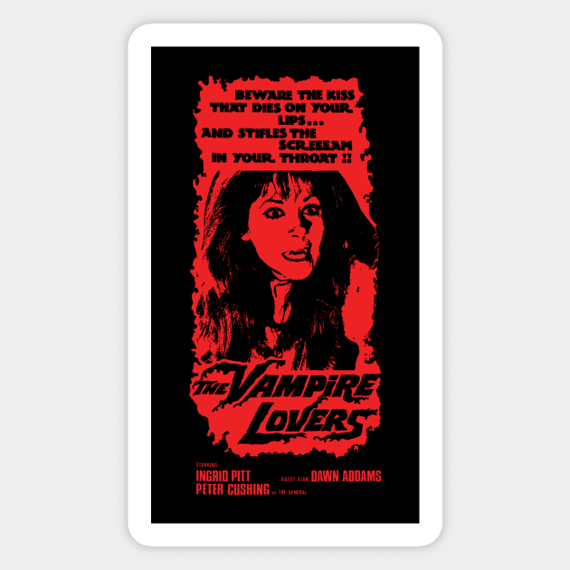 The Vampire Lovers Magnet by The Video Basement